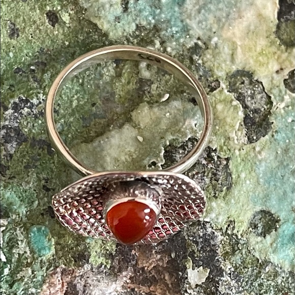 🌟Carnelian Sterling Silver Ring - Picture 4 of 10